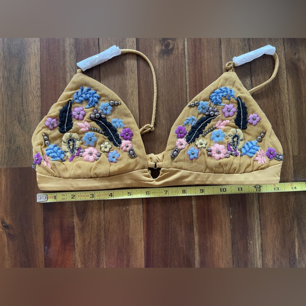 NEW Free People Calla Embellished Triangle Bralette - Picture 4 of 8